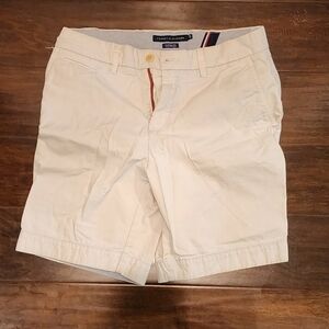 Tommy Hilfiger Men's White Flat Front Shorts